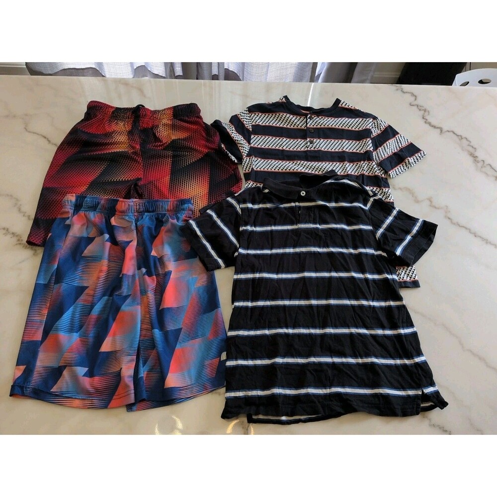 Boys Shirts & Shorts Lot Of 4 Outfits Sport Gymboree Children's Place Size Large
